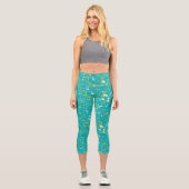 Leggings Capri Splash de peinture Abstraite (Recto)