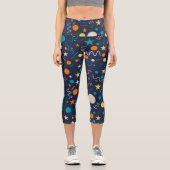 Leggings Capri Splash géométrique (Recto)