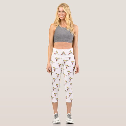 Leggings Capri Splendide néoplasticisme Art Monogramme. Lettre A (Recto)