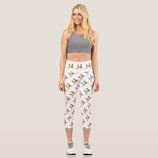 Leggings Capri Splendide néoplasticisme Art Monogramme. Lettre H (Recto)