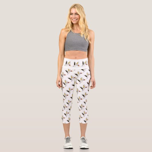 Leggings Capri Splendide néoplasticisme Art Monogramme. Lettre M (Recto)