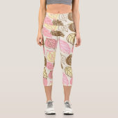 Leggings Capri Splendor d'automne : Motif sans feuille (Recto)