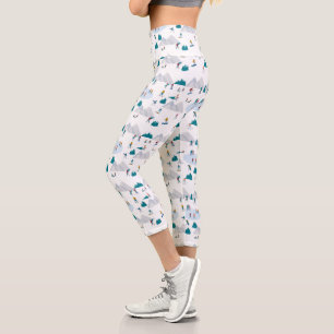Leggings Capri Sports d'hiver Vacances Motif
