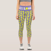 Leggings Capri Sports tennis violet citron jaune servent gagnez l (Recto)