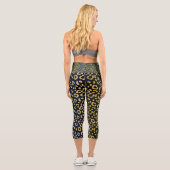 Leggings Capri Spots en peau de léopard d'or (Verso)