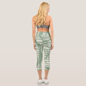 Leggings Capri Spots et bandes 2 - Vert (Verso)