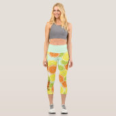 Leggings Capri Squeeze The Day - Mint Green Citrus Fruit Slices (Recto)