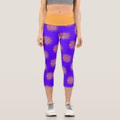 Leggings Capri Sri Yantra - Symbole hindouiste Design 1 (Recto)
