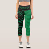 Leggings Capri St. Patrick's Day Shamrocks et stries (Recto)