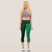 Leggings Capri St. Patrick's Day Shamrocks et stries (Recto)