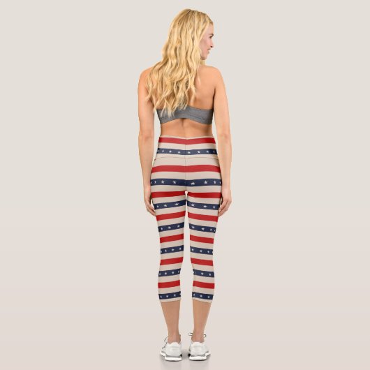 Leggings Capri Star Patriotic (Verso)