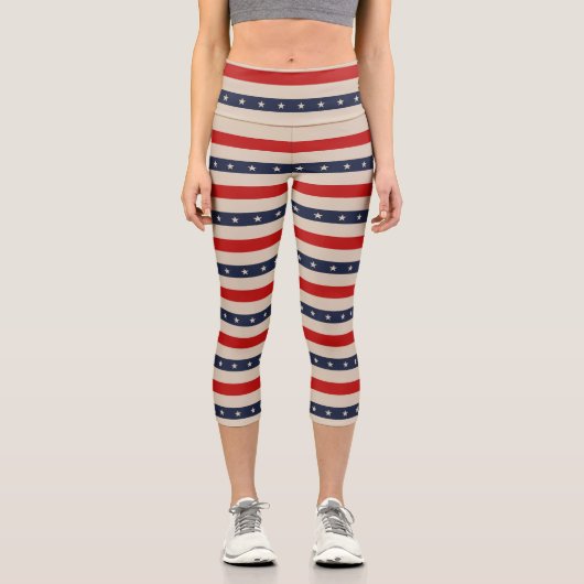 Leggings Capri Star Patriotic (Recto)