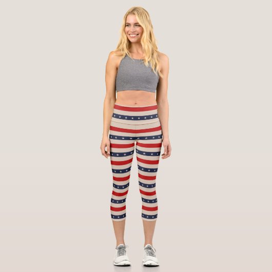 Leggings Capri Star Patriotic (Recto)