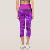 Leggings Capri Starburst Fractal Purple Psychédélique Sauvage Mag (Verso)