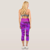 Leggings Capri Starburst Fractal Purple Psychédélique Sauvage Mag (Verso)