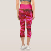 Leggings Capri Starburst psychédélique sauvage et fractal rose ch (Verso)