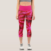 Leggings Capri Starburst psychédélique sauvage et fractal rose ch (Recto)