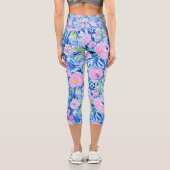 Leggings Capri Station d'été branchée et dynamique Chic Floral Mo (Verso)