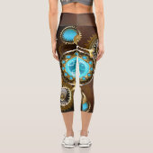 Leggings Capri Steampunk Rusty Background (Verso)
