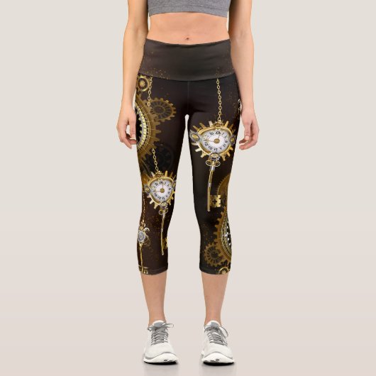 Leggings Capri Steampunk Rusty Background (Recto)