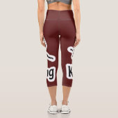 Leggings Capri Sticker de motivation de Ladybug (Verso)