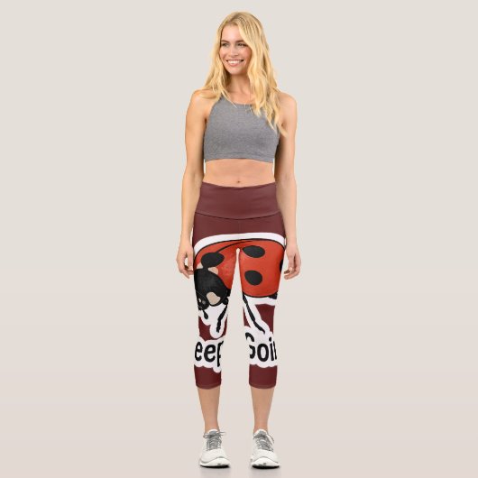 Leggings Capri Sticker de motivation de Ladybug (Recto)