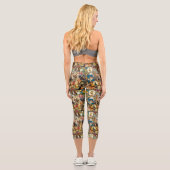 Leggings Capri Stickers Citrouilles Victoriens et Halloween (Verso)