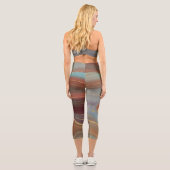 Leggings Capri Strata automne | Terra Cotta Turquoise et Gold Aga (Verso)
