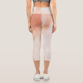 Leggings Capri Structure de texture de pierre semi-précieuse (Verso)