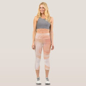Leggings Capri Structure de texture de pierre semi-précieuse (Recto)