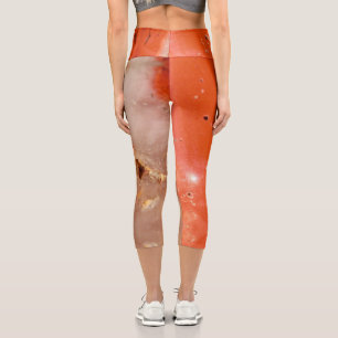 Leggings Capri Structure de texture de pierre semi-précieuse