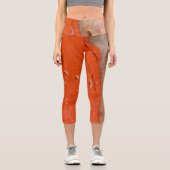 Leggings Capri Structure de texture de pierre semi-précieuse (Recto)