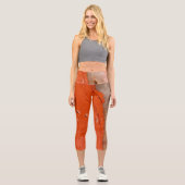 Leggings Capri Structure de texture de pierre semi-précieuse (Recto)