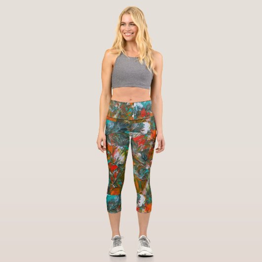 Leggings Capri Studio de ballons des Miami Dolphins Art (Recto)