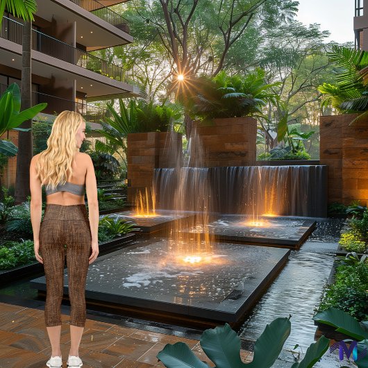 Leggings Capri Style Brown Chic : Personnaliser le logo et le tex