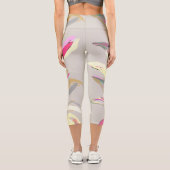 Leggings Capri Style d'art vectoriel Plante tropical Abstrait (Verso)