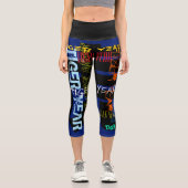Leggings Capri Style Graffiti répétitif Année 2022 Capri GL (Recto)