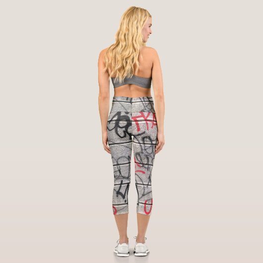 Leggings Capri Style Graffiti urbain (Verso)