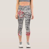 Leggings Capri Style Graffiti urbain (Recto)