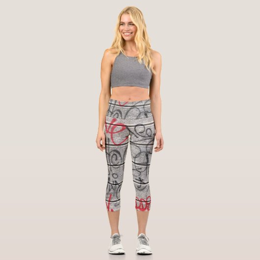 Leggings Capri Style Graffiti urbain (Recto)