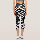 Leggings Capri Style Leaf Zebra Stripes (Verso)