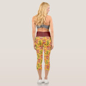 Leggings Capri STYLE MEXICAIN MOTIF haut taille Capris (Verso)