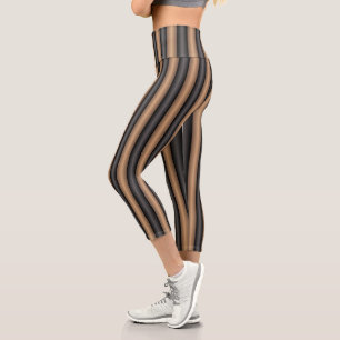Leggings Capri Style moderne Grillades Brown grillées avec profon