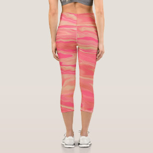 Leggings Capri Style moderne tendance Jaune & Rose