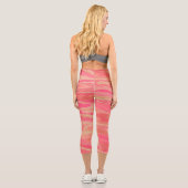 Leggings Capri Style moderne tendance Jaune & Rose (Verso)