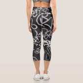 Leggings Capri Style Monochrome Graffiti urbain (Verso)