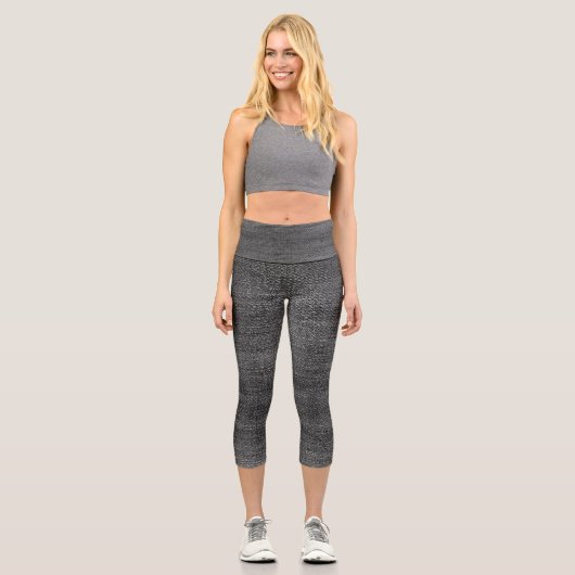 Leggings Capri Style Yoga d'été Denim noir classique