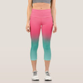 Leggings Capri StyPink et Green Ombre (Recto)