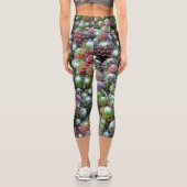 Leggings Capri Succulents colorés (Verso)