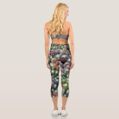 Leggings Capri Succulents colorés (Verso)
